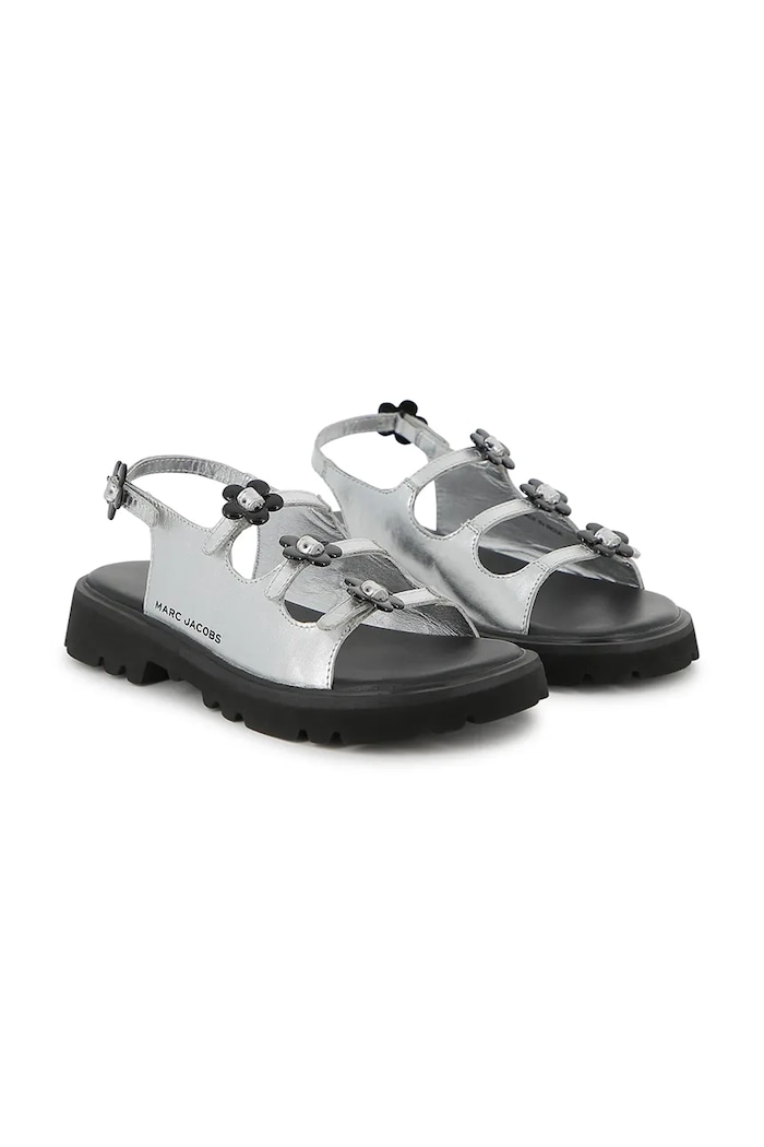 Marc Jacobs sandale pentru copii din piele gri W60822.27.35