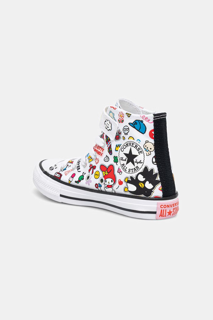 Dievča Converse CHUCK TAYLOR ALL STAR 1V HELLO KITTY tenisky detské A17701C biela