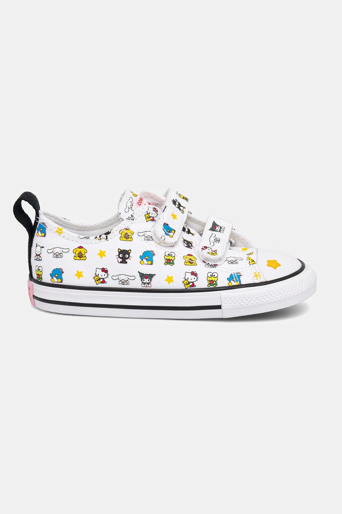 Fete Converse CHUCK TAYLOR ALL STAR 2V HELLO KITTY teniși Copii A17703C alb