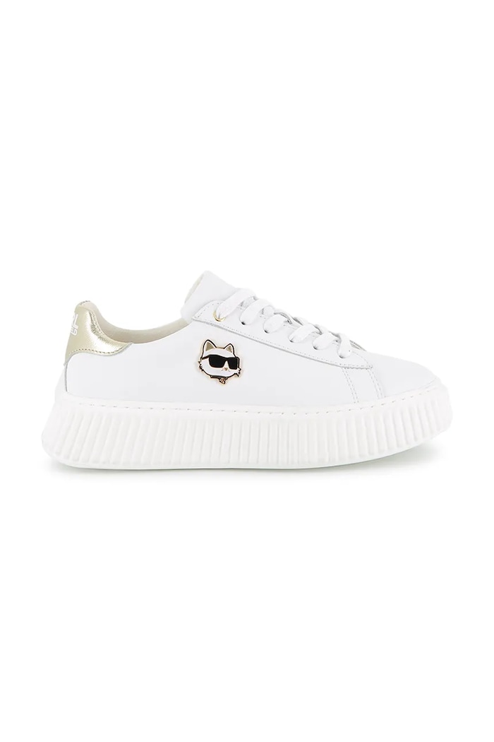 Otroške usnjene superge Karl Lagerfeld Z31167.36.39 bela SS26