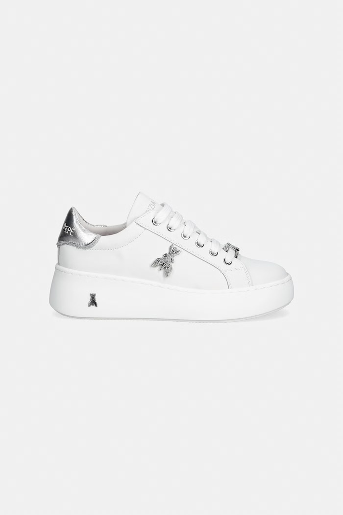 Patrizia Pepe sneakersy damskie skórzane PPJ350 biały SS26