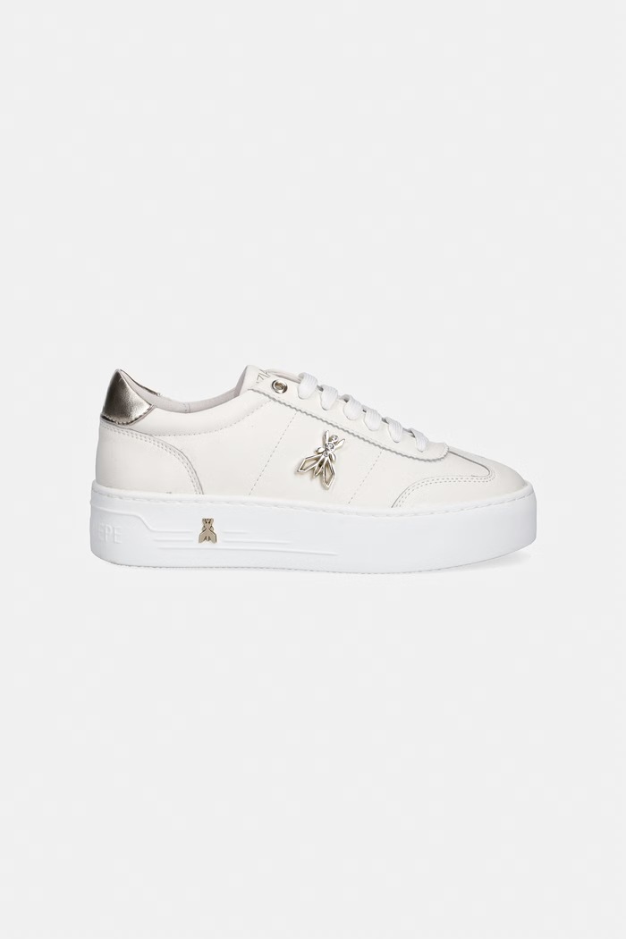 Patrizia Pepe sneakersy damskie skórzane PPJ356 beżowy SS26