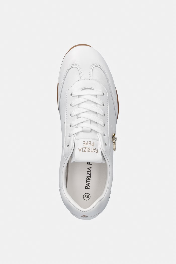 Patrizia Pepe sneakers παιδικά δερμάτινα λευκό PPJ363