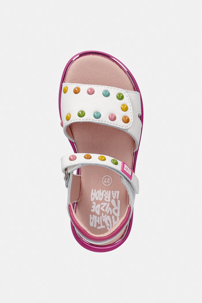 Agatha Ruiz de la Prada sandale pentru copii, din piele alb 262963.24.27