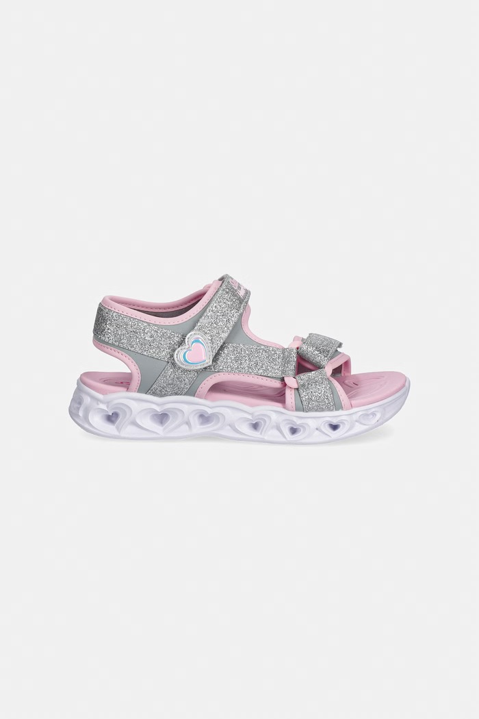 Skechers sandále detské HEART LIGHTS SANDALS-SUGAR SP 303114L strieborná SS26