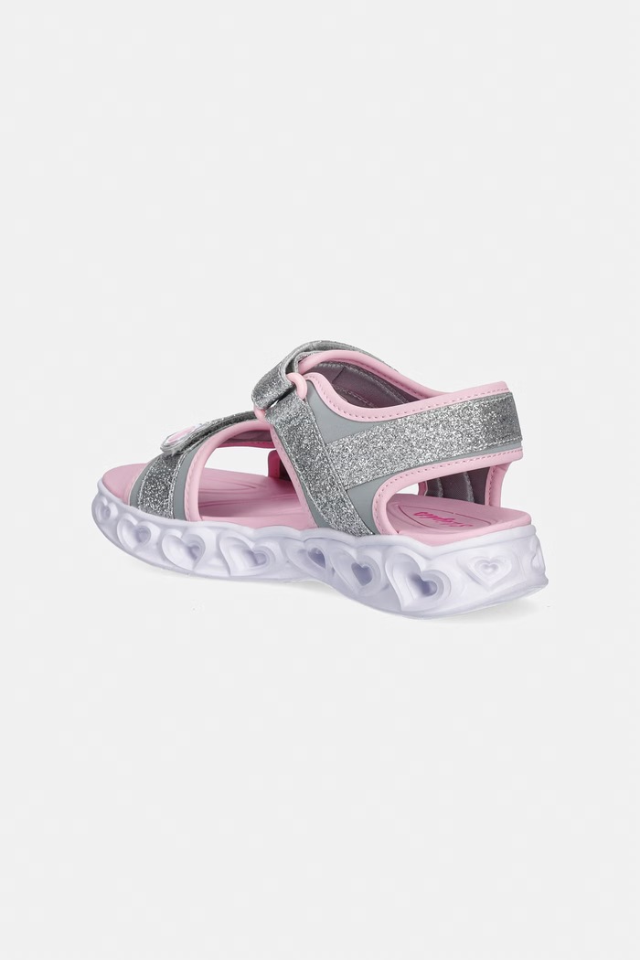 Dievča Skechers sandále detské HEART LIGHTS SANDALS-SUGAR SP 303114L strieborná