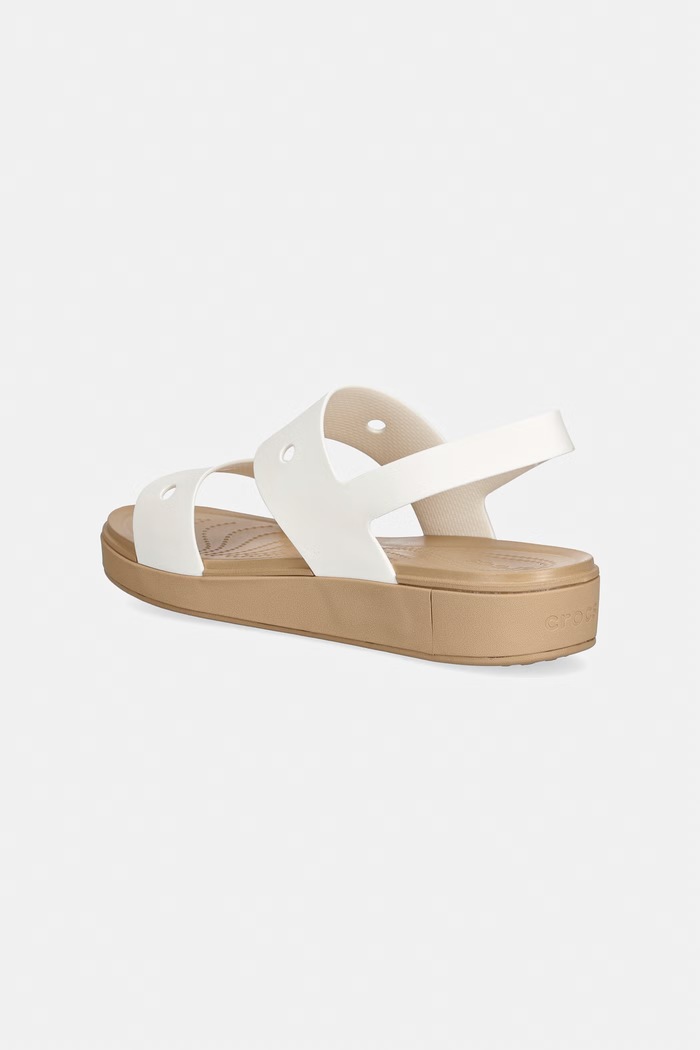 Dziewczynka Crocs sandały na platformie damskie BROOKLYN SANDAL 212708.CROCS.BROOKLYN.S beżowy
