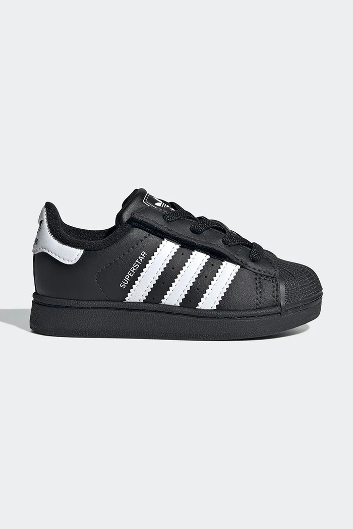 Dětské tenisky adidas Originals SUPERSTAR II imitace kůže černá JH9985