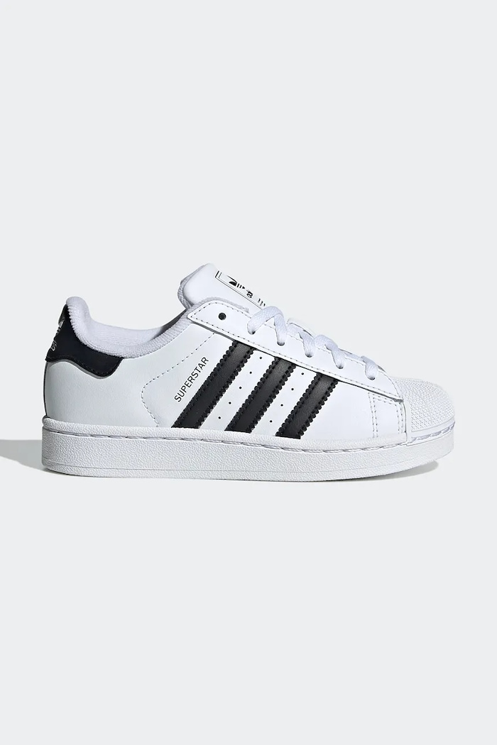 Otroške superge adidas Originals SUPERSTAR II Zrnato usnje bela JH9980