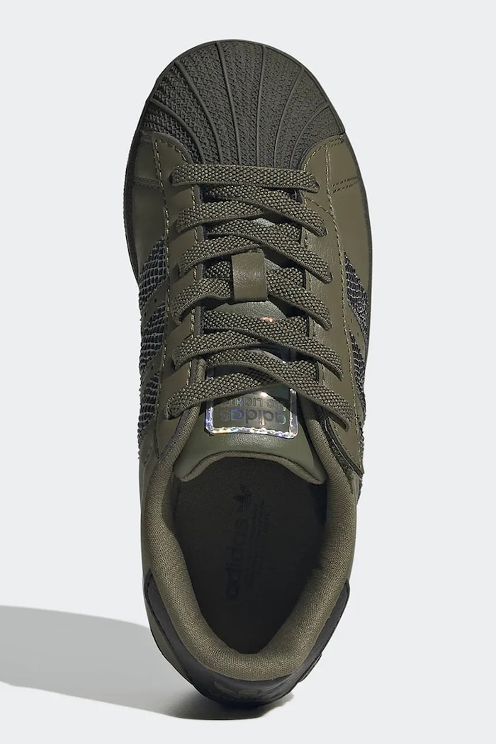 Detské tenisky adidas Originals SUPERSTAR LED LIGHTS IH6386 zelená