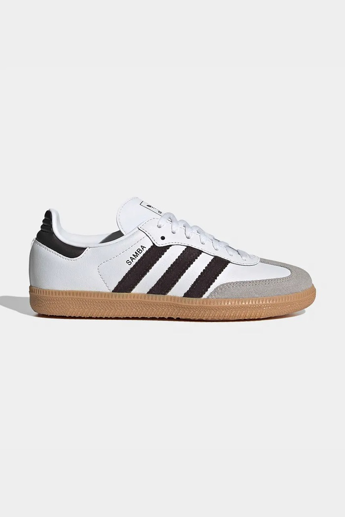 Детски кожени маратонки adidas Originals SAMBA OG връзка бял JQ2020