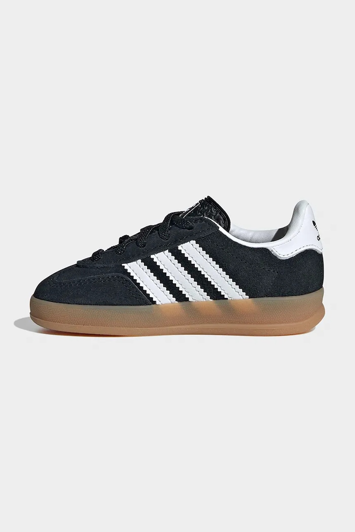 Detské semišové tenisky adidas Originals GAZELLE INDOOR čierna IH9131