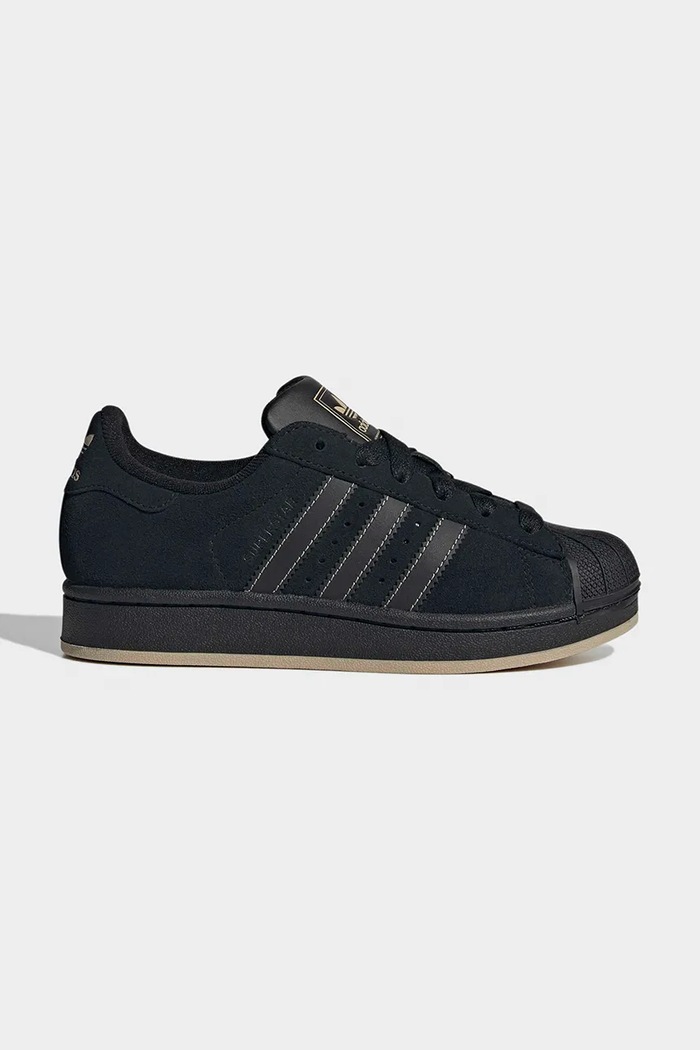 Detské kožené tenisky adidas Originals SUPERSTAR II nízky čierna JP9429