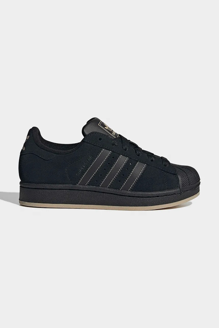 Detské kožené tenisky adidas Originals SUPERSTAR II nízky čierna JP9429