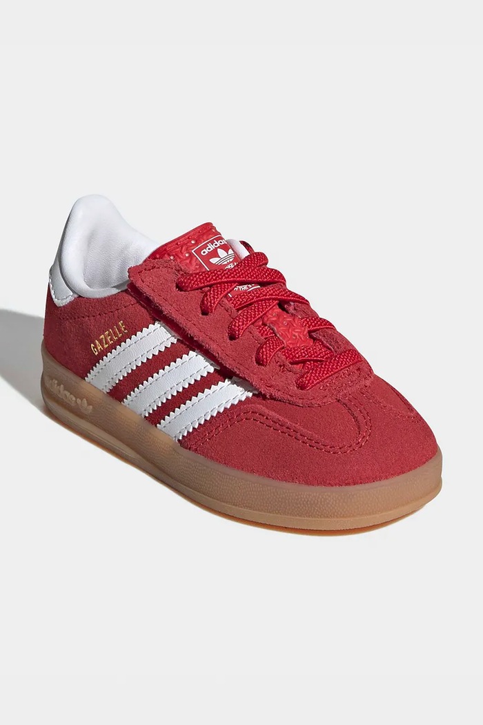 Detské semišové tenisky adidas Originals GAZELLE INDOOR IH9132 červená SS26