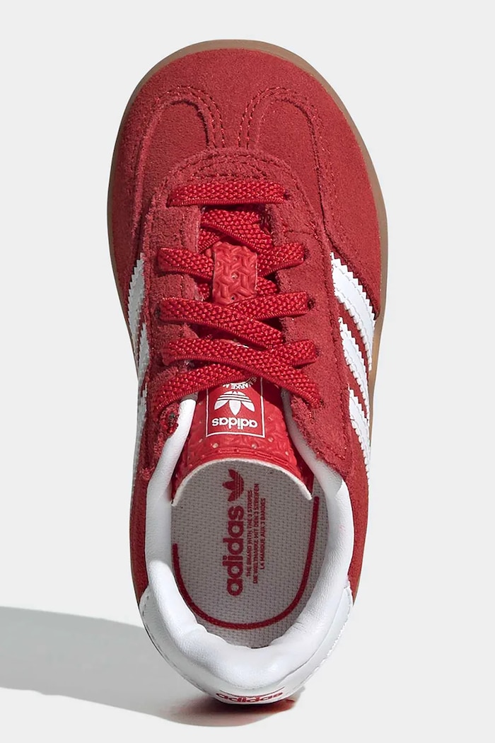 Detské semišové tenisky adidas Originals GAZELLE INDOOR IH9132 červená