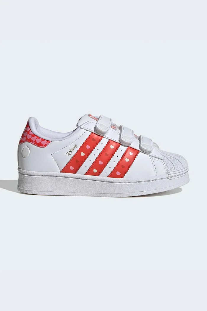 Detské tenisky adidas Originals DISNEY SUPERSTAR LED LIGHTS suchý zips biela KK1295