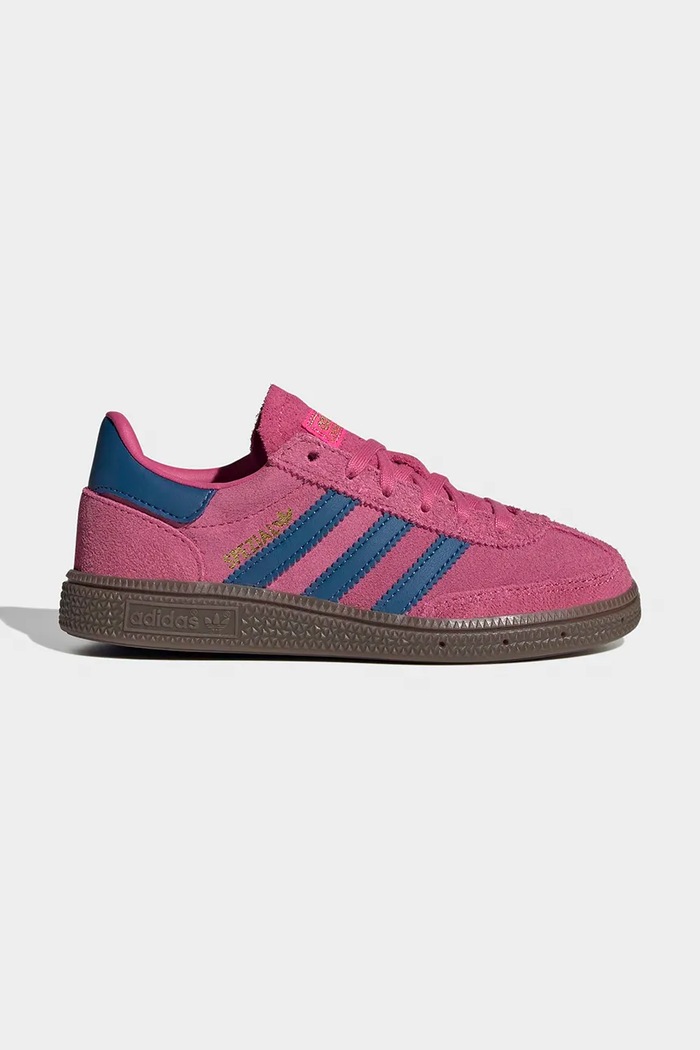 adidas Originals sneakersy zamszowe dziecięce HANDBALL SPEZIAL sznurowanie różowy JP9567