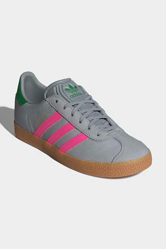 Детски кожени маратонки adidas Originals GAZELLE IH6467 сив SS26