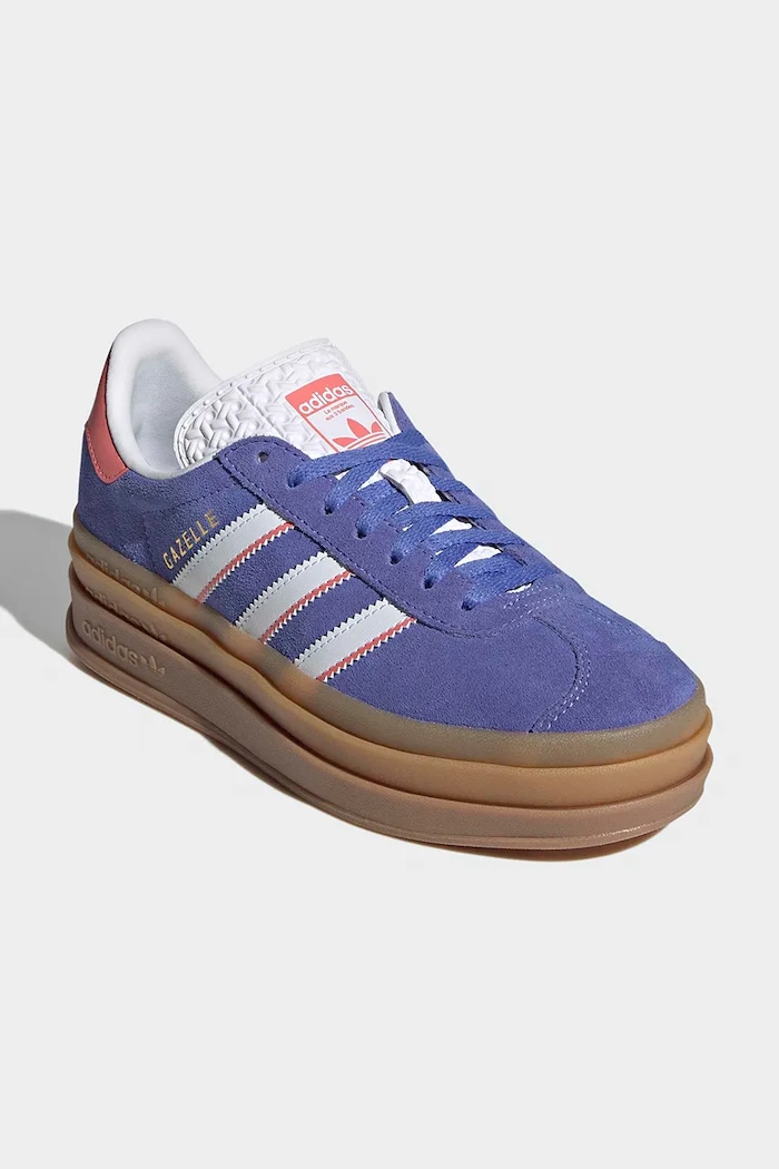 Otroške usnjene superge adidas Originals GAZELLE BOLD IH6454 vijolična SS26