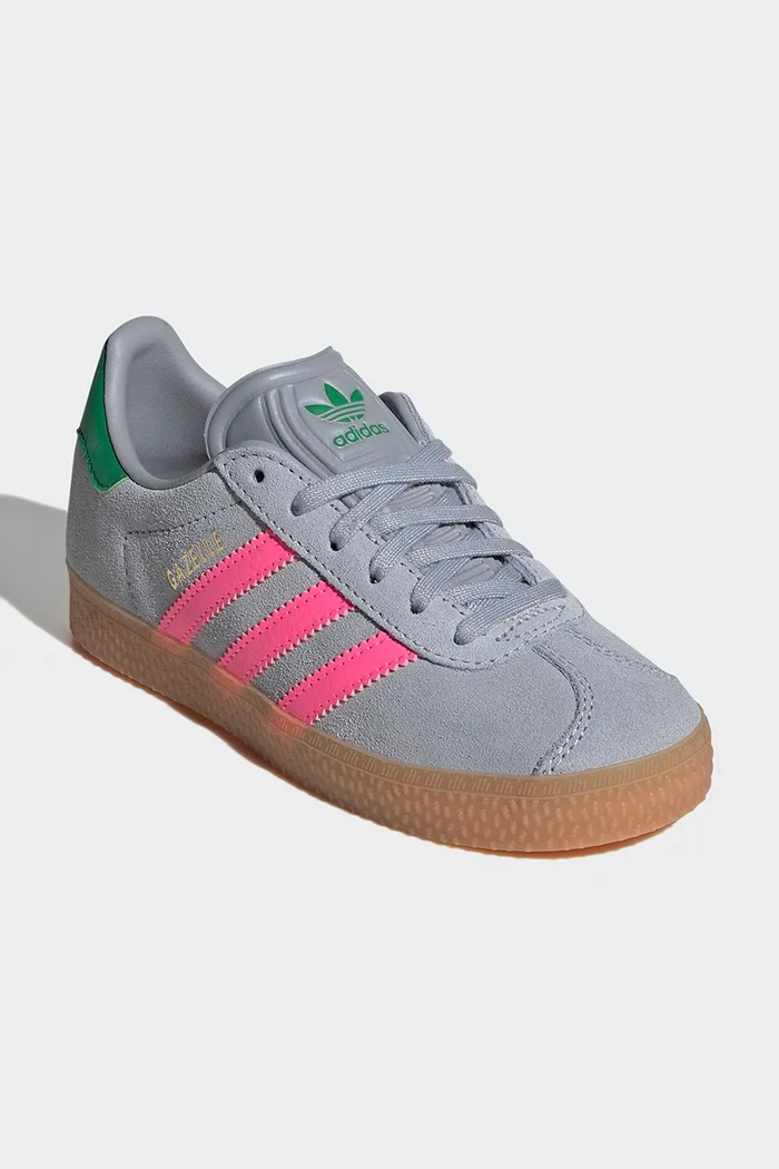 Dječje tenisice od brušene kože adidas Originals GAZELLE IH6472 siva SS26
