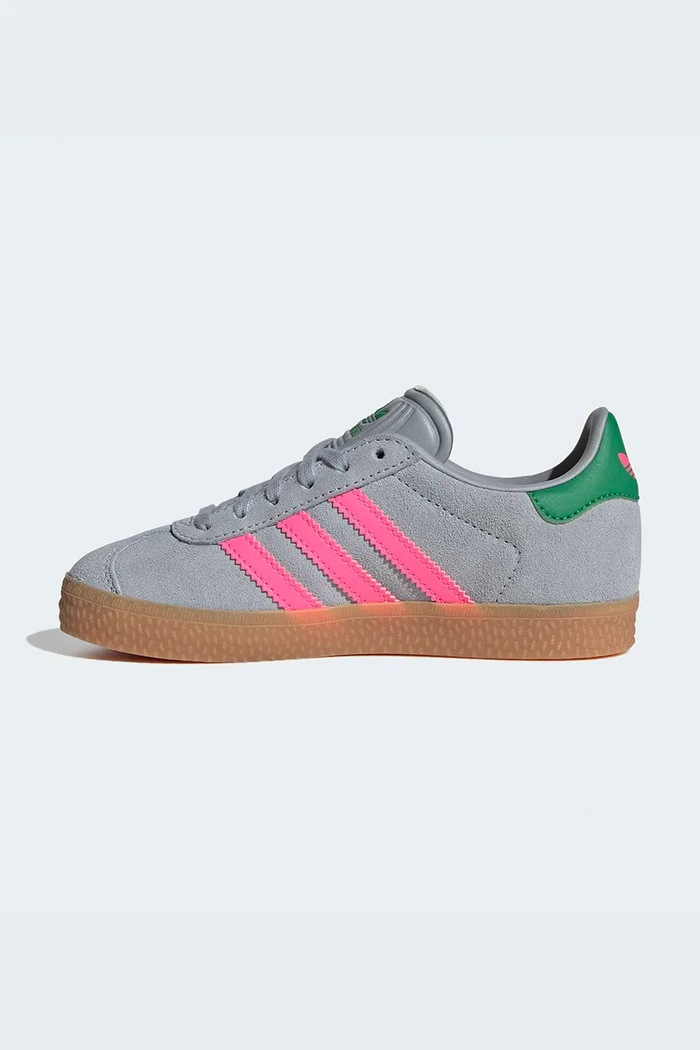 Dječje tenisice od brušene kože adidas Originals GAZELLE siva IH6472