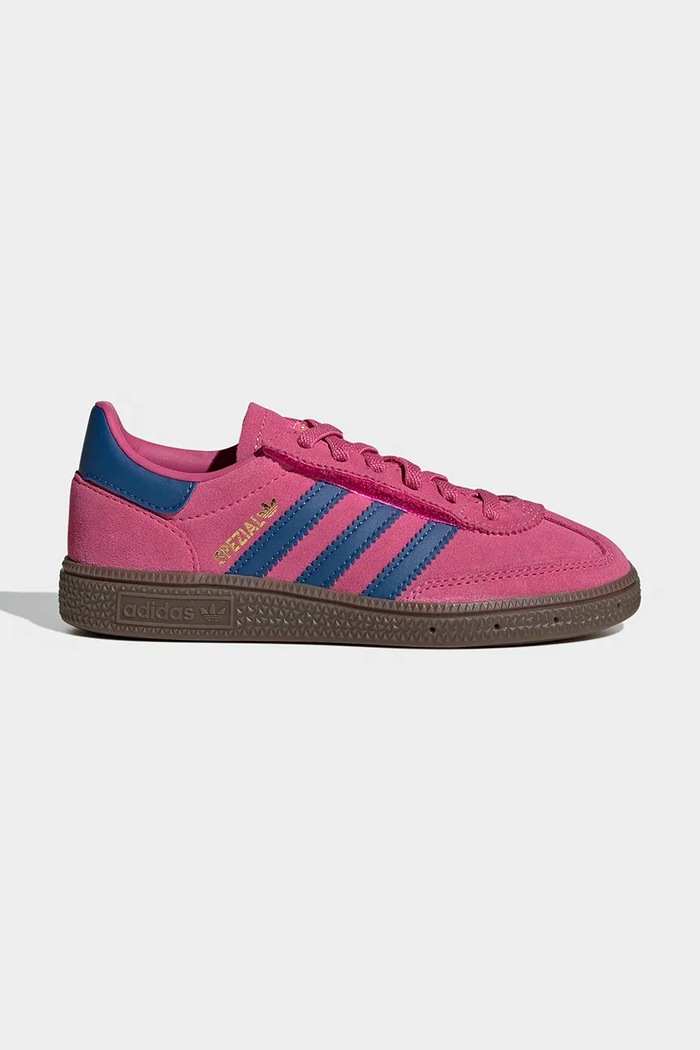 Detské kožené tenisky adidas Originals HANDBALL SPEZIAL usňová koža ružová KI4024