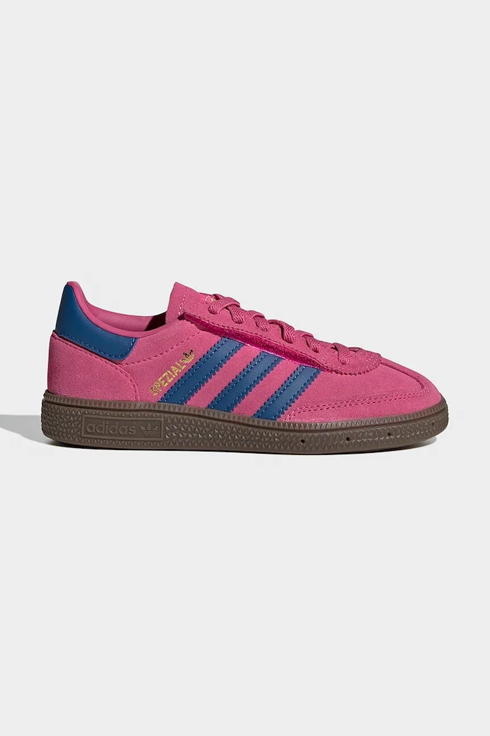 Detské kožené tenisky adidas Originals HANDBALL SPEZIAL usňová koža ružová KI4024