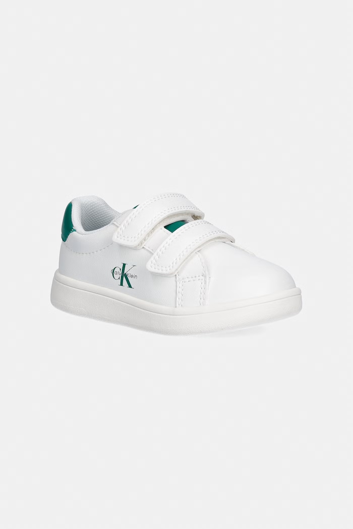 Calvin Klein Jeans sneakersy dziecięce imitacja skóry licowej biały V1X9.83276