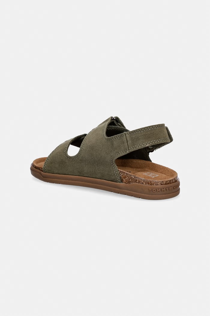 Chlapec Detské semišové sandále Tommy Hilfiger T3X2.34394.22.34 zelená