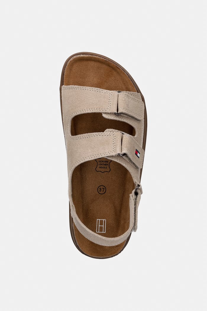 Detské semišové sandále Tommy Hilfiger béžová T3X2.34394.35.41