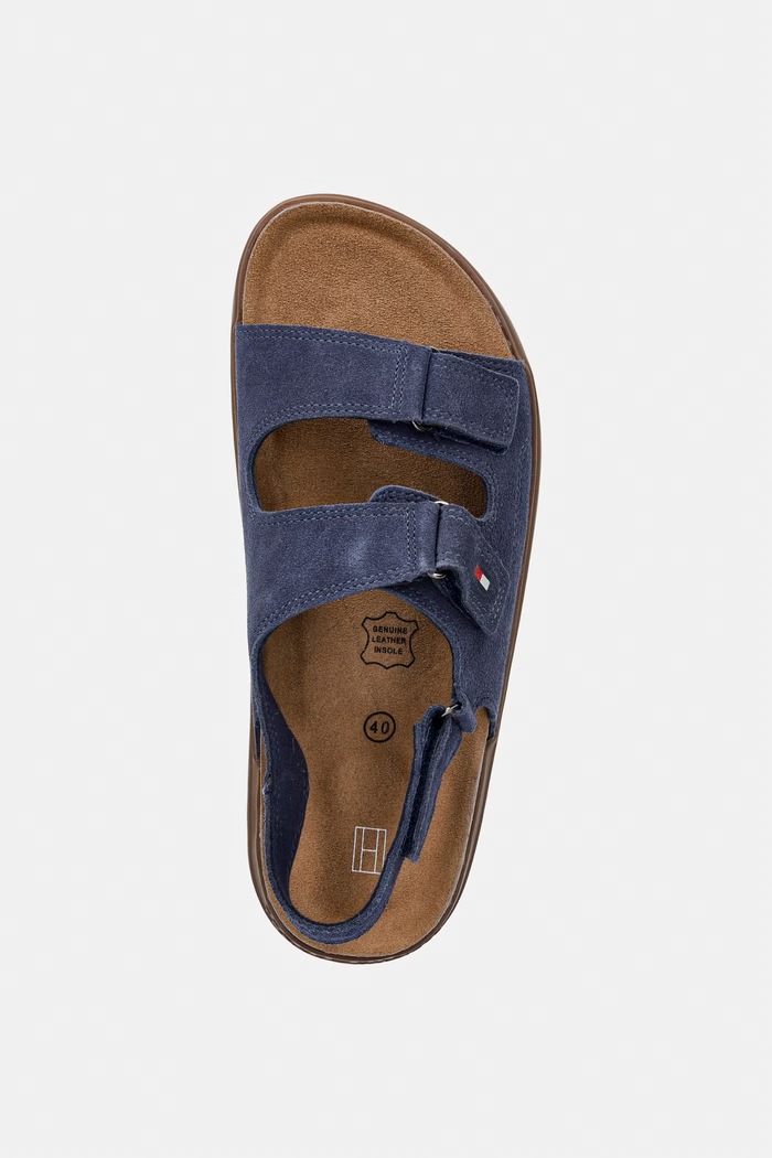 Πέδιλα σουέτ για παιδιά Tommy Hilfiger σκούρο μπλε T3X2.34394.35.41