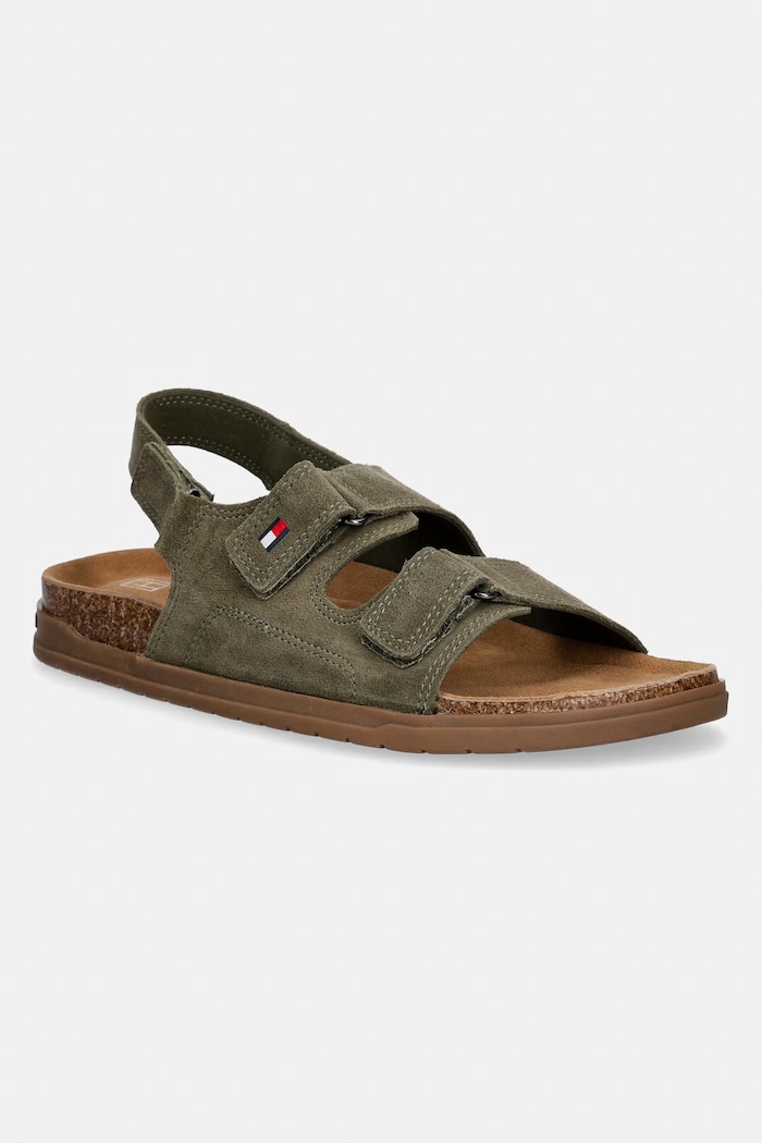 Πέδιλα σουέτ για παιδιά Tommy Hilfiger πράσινο T3X2.34394.35.41