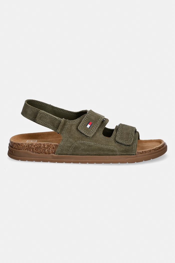 Πέδιλα σουέτ για παιδιά Tommy Hilfiger T3X2.34394.35.41 πράσινο SS26