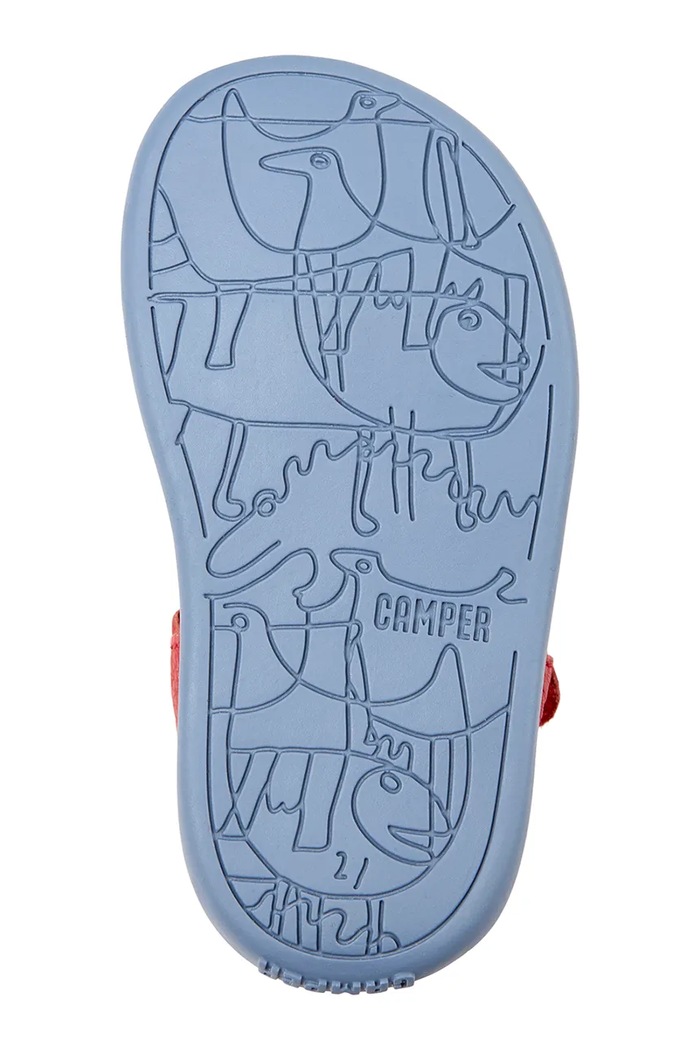 Detské kožené sandále Camper TWS FW by Moomin K800698 červená
