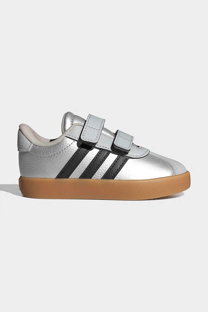 Detské tenisky adidas VL COURT 3.0 semišová koža strieborná IH3965