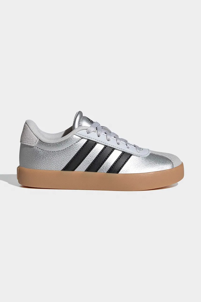 Detské tenisky adidas VL COURT 3.0 semišová koža strieborná IH3945