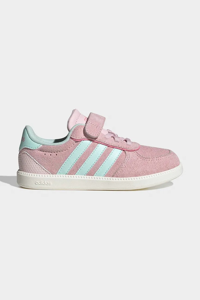 Detské tenisky adidas BREAKNET SLEEK imitácia kože ružová JS0136