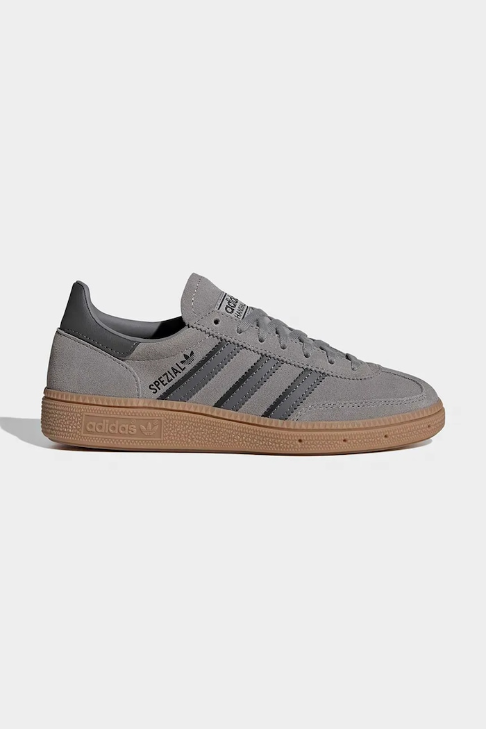 Detské tenisky adidas Originals HANDBALL SPEZIAL semišová koža sivá KI8605