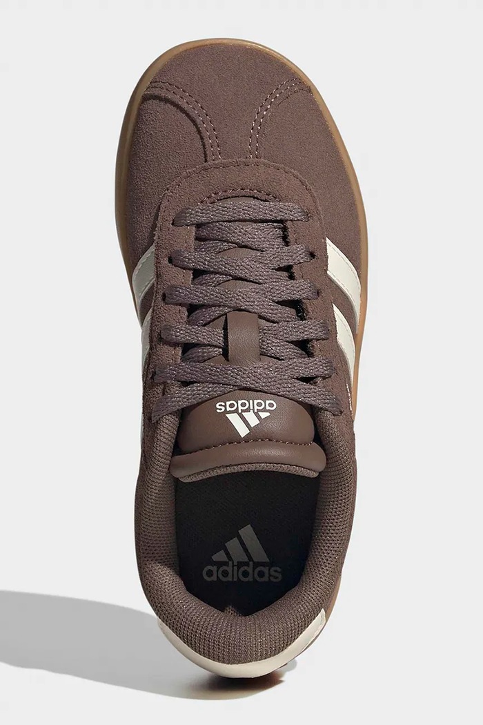 adidas sneakersy zamszowe dziecięce VL COURT 3.0 KJ1801 brązowy