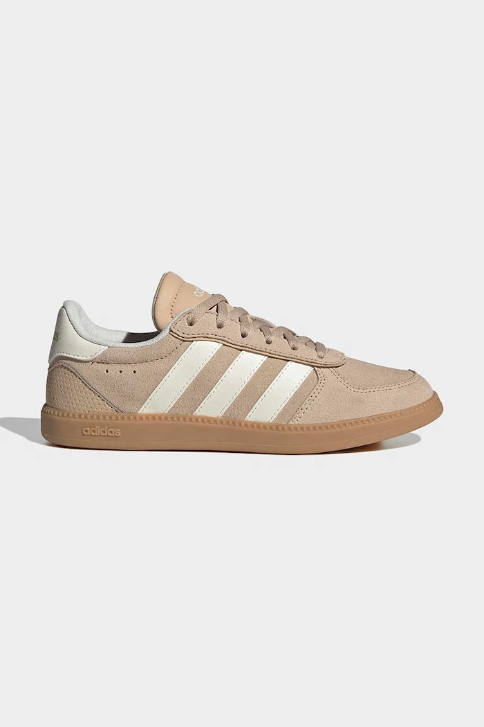 adidas gyerek sportcipő BREAKNET SLEEK velúr bőr bézs KI6500