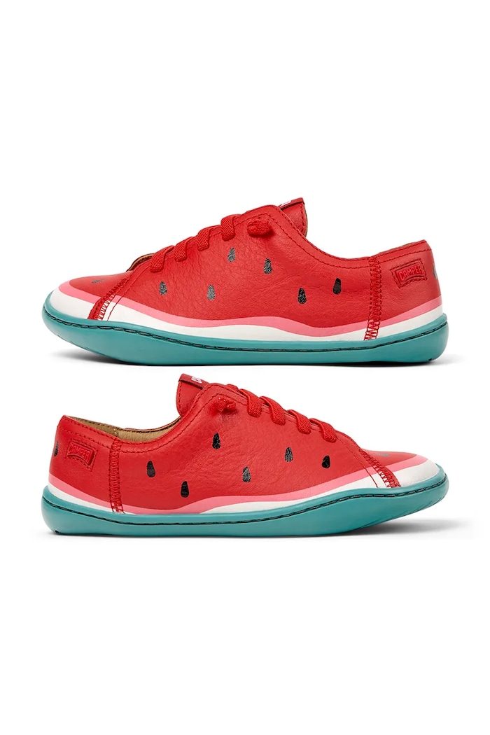 Δερμάτινα παιδικά κλειστά παπούτσια Camper Peu Cami Kids TWS Planet friendly κόκκινο 80003.28.34.TWS