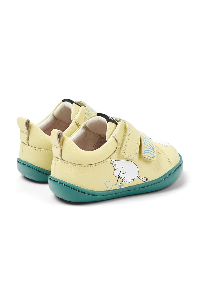 Dětské kožené polobotky Camper Peu Cami TWS FW by Moomin žlutá K800405.TWS.059