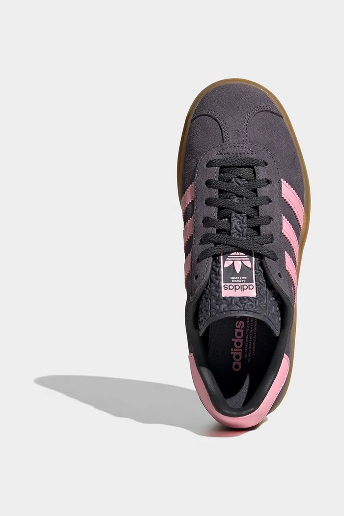 Detské semišové tenisky adidas Originals GAZELLE BOLD IH6459 sivá