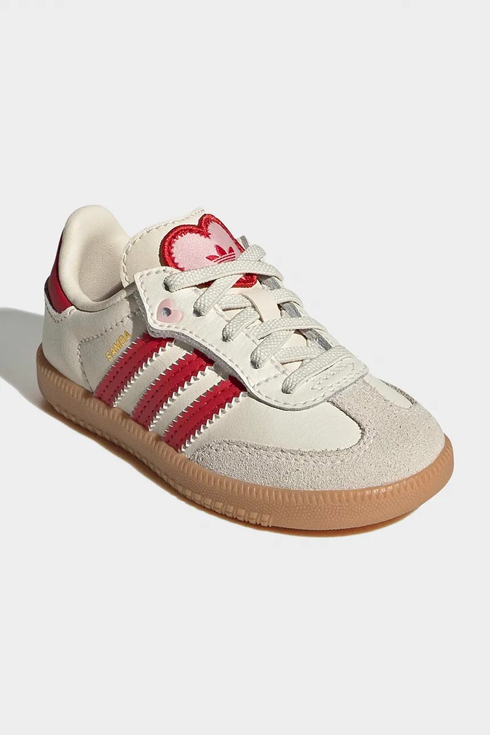 adidas Originals sneakersy skórzane dziecięce SAMBA OG KI6682 beżowy SS26