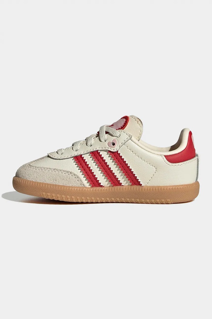 adidas Originals sneakersy skórzane dziecięce SAMBA OG beżowy KI6682