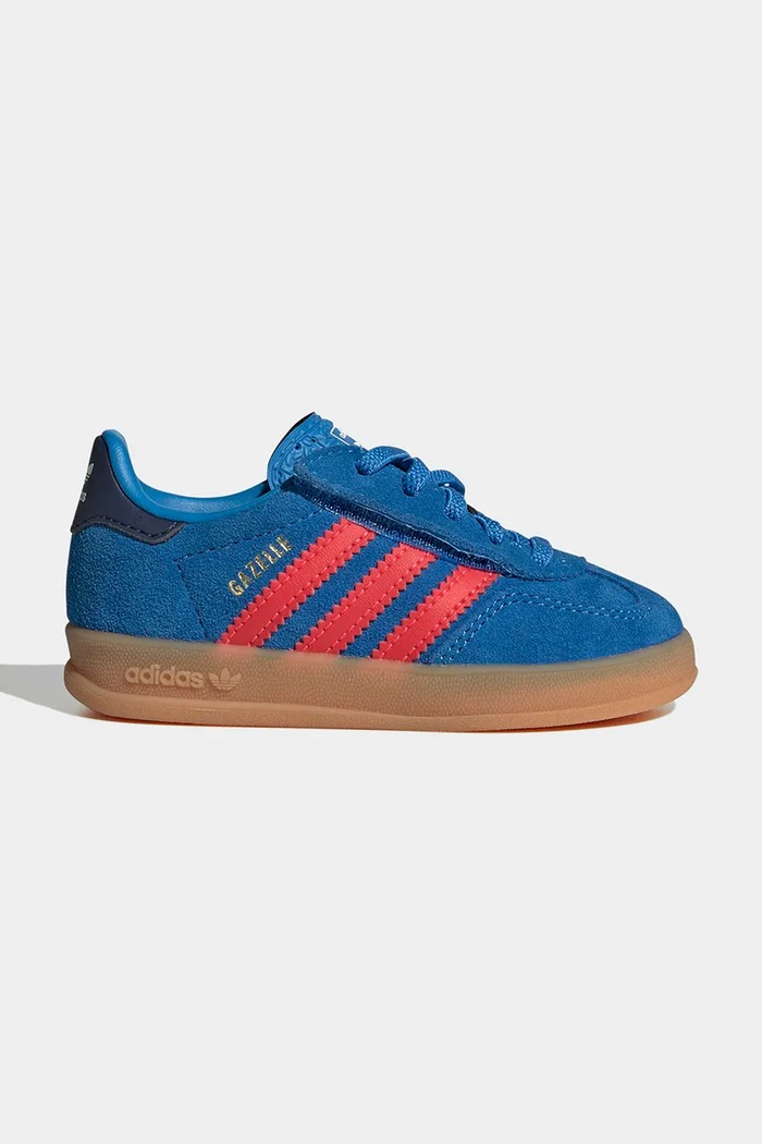 Otroške superge adidas Originals GAZELLE INDOOR Zrnato usnje modra IH4011