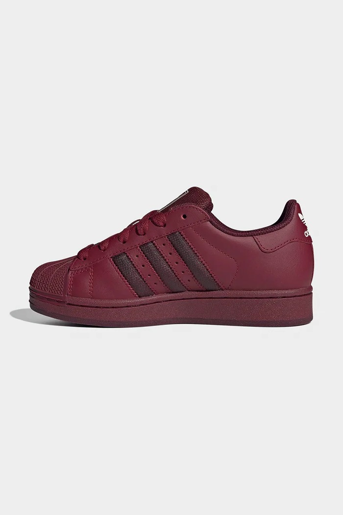 Detské semišové tenisky adidas Originals SUPERSTAR II burgundské JR9867