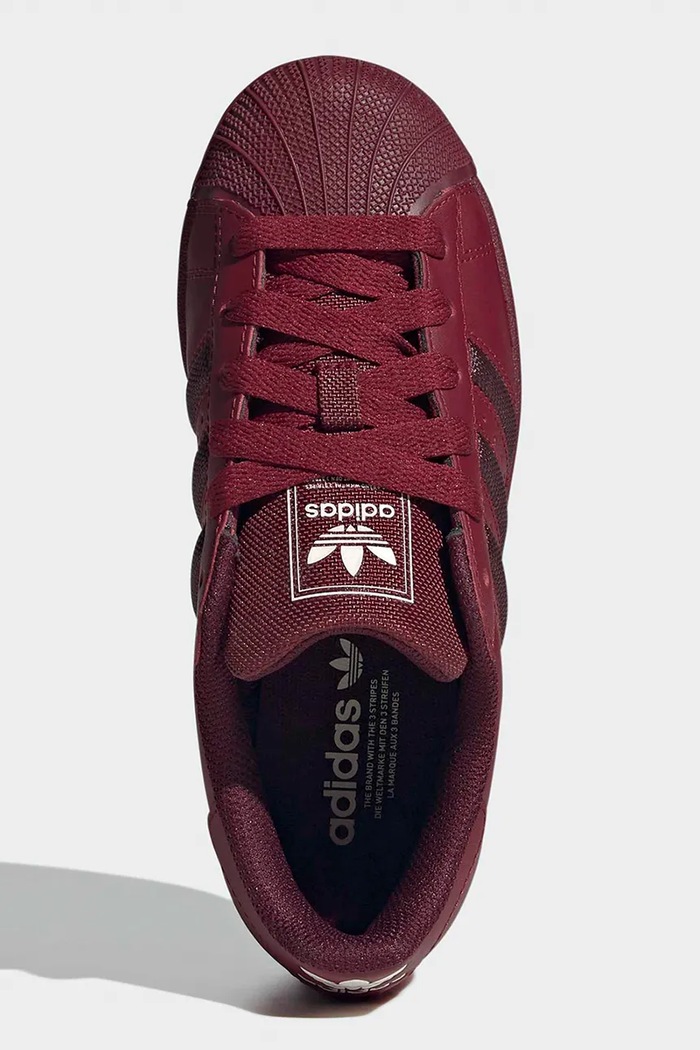 Detské semišové tenisky adidas Originals SUPERSTAR II JR9867 burgundské
