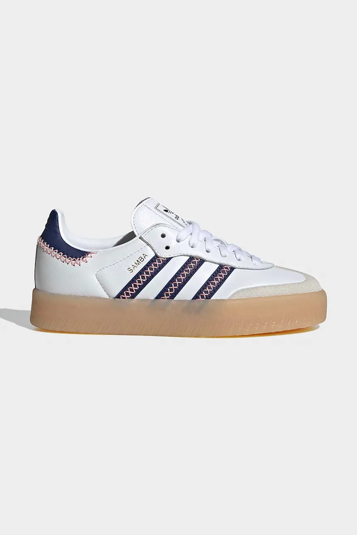 Dětské tenisky adidas Originals SAMBAE přírodní kůže bílá JP9534